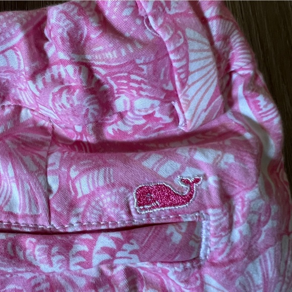 Vineyard Vines Girls Sea Shell Pink cotton shorts 4T - Picture 4 of 6